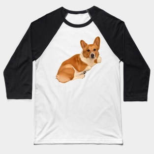 Corgi Dog Relaxing Baseball T-Shirt